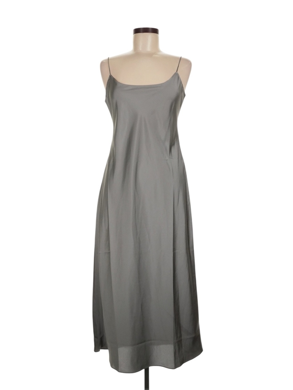 J. Crew Gwyneth Slip Dress in Luster Charmeuse 6 Gray Carolyn Kennedy 90s NWT